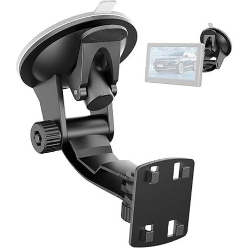 PixelMan Upgraded Windshield Mount for Backup Camera, 4.3 Inch Monitor, Suction Cup Bracket, Reverse Camera Display