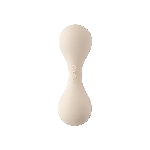 mushie Silicone Baby Shaker Rattle Toy | Ages 3+ Months (Shifting Sand)