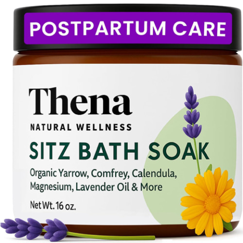 Best Organic Sitz Bath Soak for Postpartum Recovery Care New Mom Essentials & Natural Hemorrhoid Treatment, 100% Natural & Gentle with Pure Epsom and Dead Sea Salts Witch Hazel Lavender Essential Oil