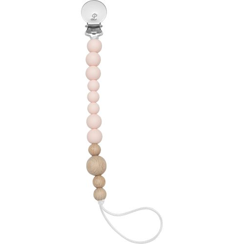 Loulou Lollipop Silicone Soother Pacifier Clip Binky Holder for Newborn and Baby - Color Block (Pink Quartz)