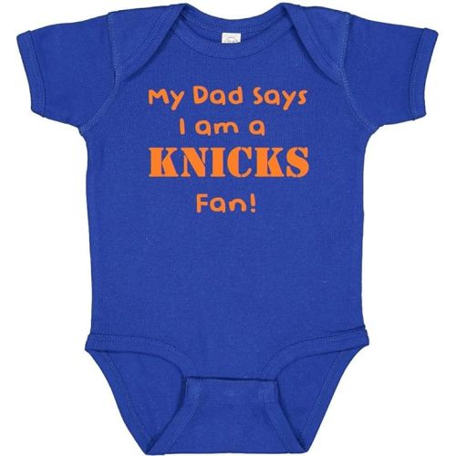 New York Basketball My Dad Says I am Fan Baby Bodysuit