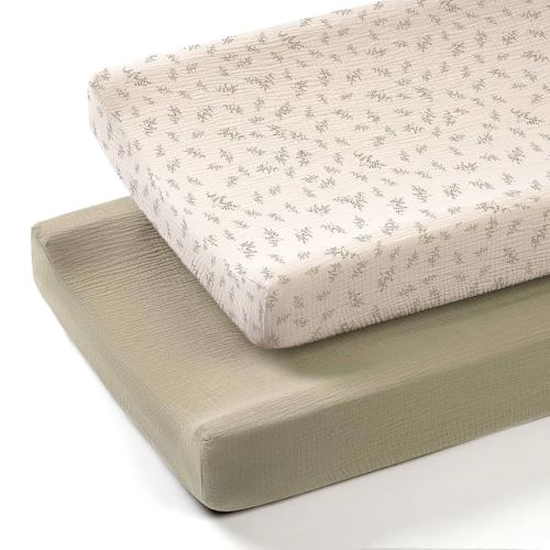 lulumoon Muslin Changing Pad Covers: Baby Cotton Changing Table Covers - Soft Changing Pad Sheets for Boys Girls