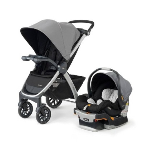 Chicco Bravo 3-in-1 Quick Fold Travel System, Color: Camden