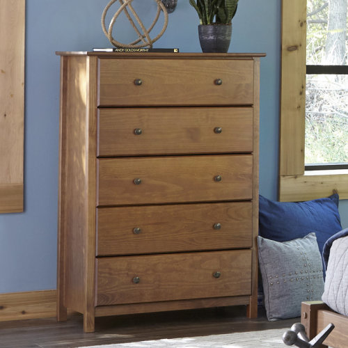 Grain Wood Furniture Shaker Solid Wood 5-Drawer Dresser & Reviews | Wayfair