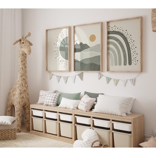 Boho Nursery Prints, Sage Green Nursery Prints, Green Nursery Wall Art, Boho Nursery Wall Art, Green Nursery Decor, Nursery Prints, Sunshine
