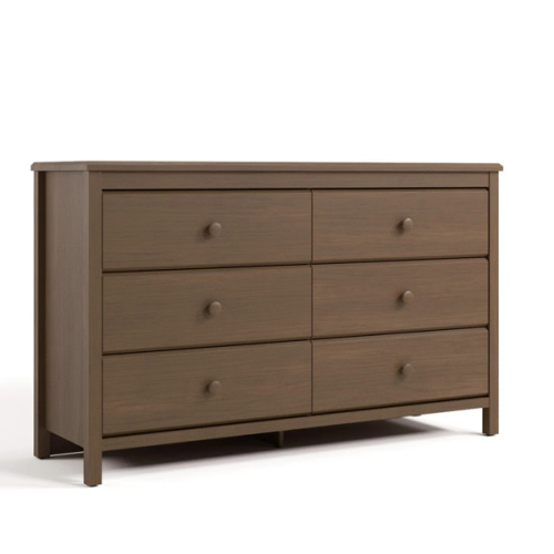 Storkcraft® Alpine 6 Drawer Dresser Hazelnut Color