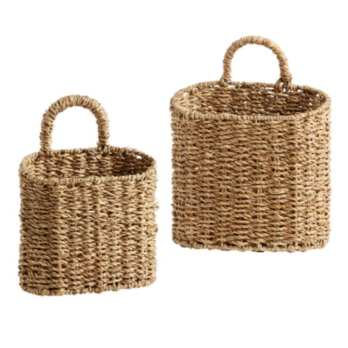 Trista Natural Seagrass Hanging Wall Basket - World Market