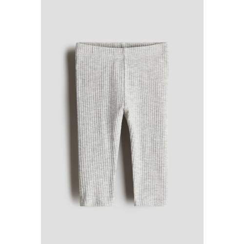 RIBBED COTTON LEGGINGS