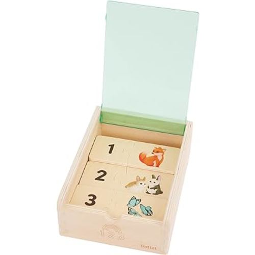 Battat – One-Match Puzzle – Numbers Wooden Puzzle for Toddlers – Wooden Toys – Educational Toys – 3 Years + – Self Correcting Puzzles with Storage Box 123 (40 Pcs)