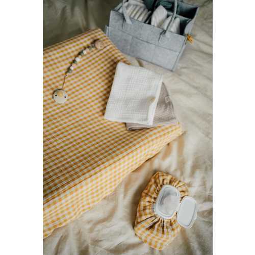 Baby Wet Wipes Cover Tissue Box Nursery Decoration Matching Changing Pad Cover Baby Essentials Baby Wipe Station Diaper Bag Gingham Pattern