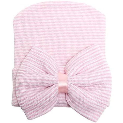Zando Newborn Hospital Hat Toddler Beanie Baby Boy Girl Knot Headbands with Big Bows Infant Baby Nursery Caps