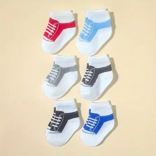 baby socks cute striped sneaker pattern unisex infant daily - Temu