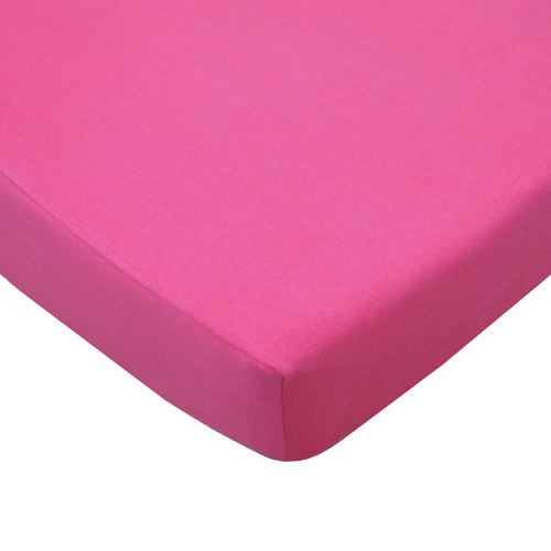 American Baby Company Supreme Fitted Crib Sheet 28" x 52", Enhanced Thickness for Soft, Breathable Neutral 100% Cotton Jersey Comfort, Fuschia, for Boys and Girls