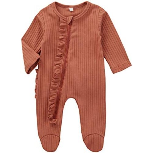Kuriozud Newborn Baby Girl Boy Footie Romper One Piece Jumpsuit Sleeper Infant Clothes