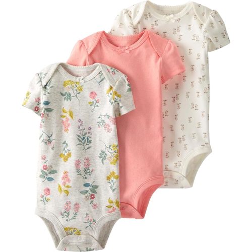 little planet by carter's Unisex 3-pack Short Sleeve Bodysuits Made With Organic Cotton
