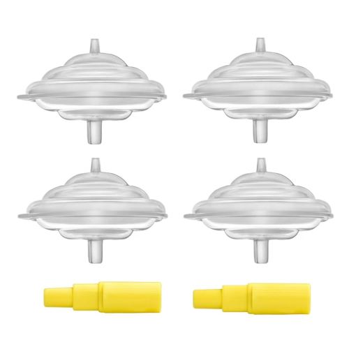 Maymom Backflow Protector Compatible with Spectra S2 S1, 9 Plus Breastpumps with Bonus Flange Adapters. Replacement Spectra Pump Parts Backflow Protector Silicone Diaphragm; 4 pc