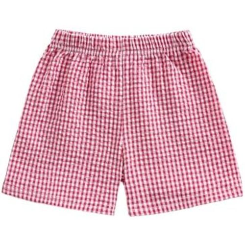Karuedoo Toddler Baby Boy Girl Shorts Gingham Plaid/Seersucker Shorts Summer Casual Elastic Waist Shorts Pants Bottoms