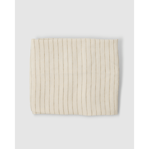 Olive Pencil Striped Linen Baby Lounger Cover