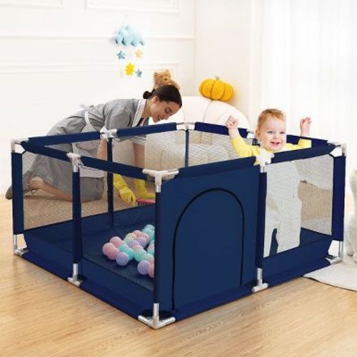 Gotgelif 50"x50" 4-panel Baby Playpen Spacious & Secure Foldable Playard
