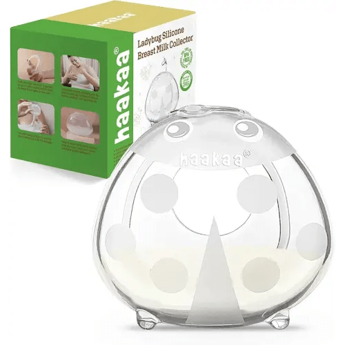 haakaa Ladybug Milk Collector 1.4oz/40ml 1pc - Wearable Nursing Cup | Soft Breast Shell | Breastmilk Saver | Portable Letdown Catcher for Pumping On The Go Breastfeeding Moms, Protects Sore Nipples
