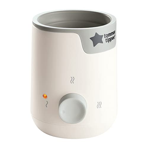 Tommee Tippee Easiwarm Bottle Warmer, White, Warms Baby Feeds to Body Temperature in 4 Minutes, Electric Baby Bottle Warmer with Automatic Timer and One-Dial Operation