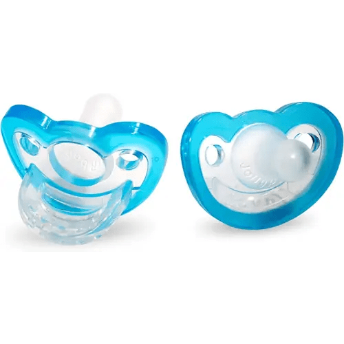 RAZBABY JollyPop Baby Pacifier Plus, 3m+, Double Pack, Blue, 2 Count