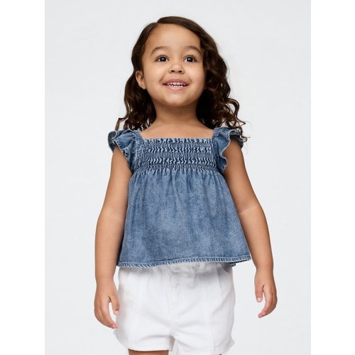 Baby & Toddler Denim Ruffle Top