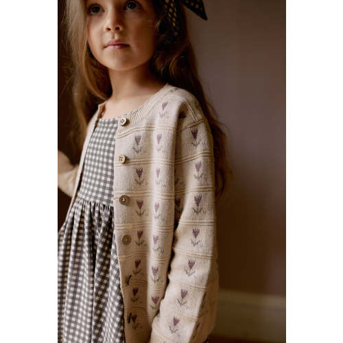 Penny Knitted Cardigan - Penny Flower Jacquard – Jamie Kay USA