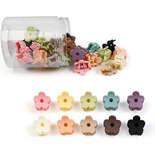 40Pcs Colorful Small Flower Hair Clips
