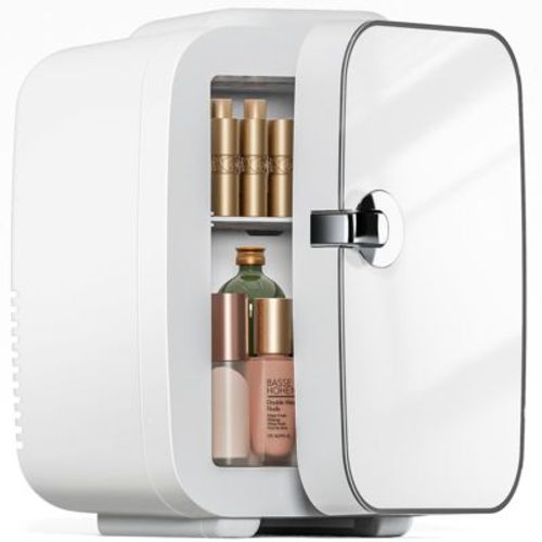 Portable Small Refrigerator Mini Fridge 4L/6 Can Cooler & Warmer Compact Fridge for Home and Car | Sweetcrispy - White