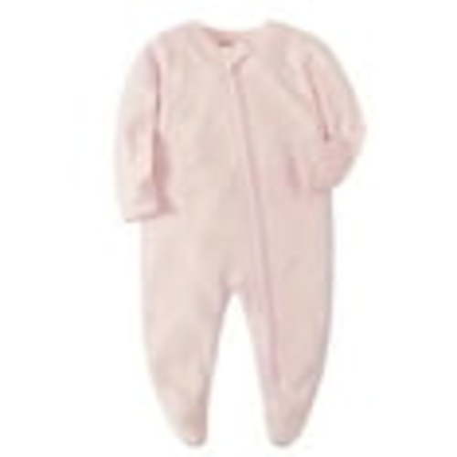 QEFJNO Newborn Baby Girls' Sleep and Play Footies Pajamas,2 Way Zipper with Mitten Cuffs Infant Sleeper Cotton PJs - Pink