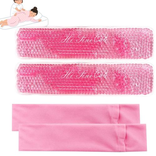 2 PCS Reusable Perineal Cooling Pad, Hemorrhoid and Perineal Ice Packs, Postpartum and Hemorrhoid Pain Relief, Hot & Cold Packs for Women After Pregnancy and Delivery(10X2.4in) Washable Sleeves