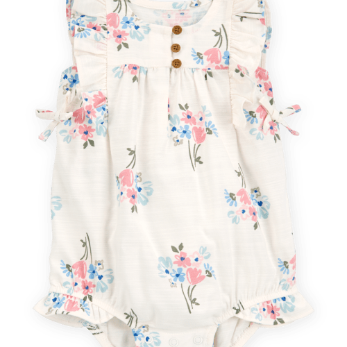 Ivory Baby Floral Bubble Romper | Carter’s Oshkosh Canada