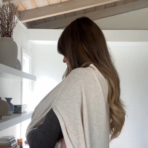 Lightweight Cotton Cashmere Nursing Shawl