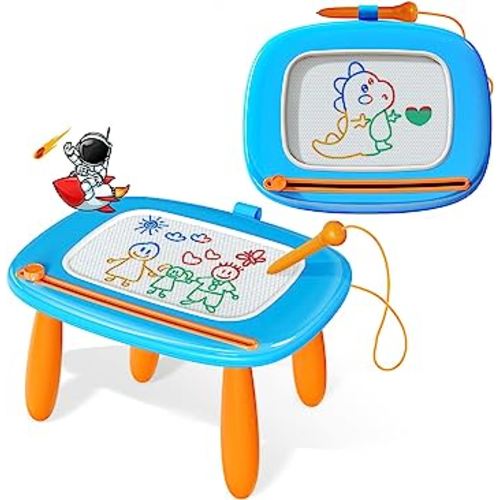 KIKIDEX Toddlers Toys Age 1-3, Magnetic Drawing Board, Toddler Girl Toys for 1-2 Year Old, Doodle Board Pad Learning and Educational Toys for 1 2 3 Year Old Baby Kids Birthday Gift