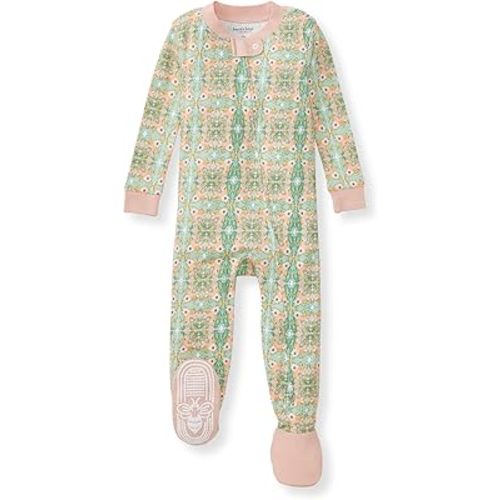 Burt's Bees Baby Baby Girls' Organic Cotton Zip-Front Non-Slip Footed Sleeper Pajamas