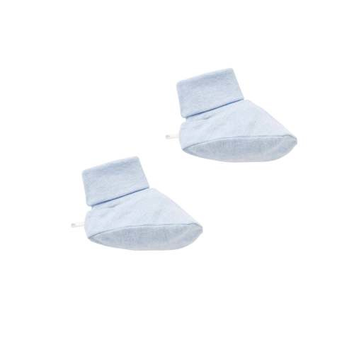 Booties - Pale Blue Melange - Purebaby