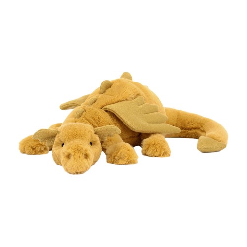 Jellycat Golden Dragon Plush - Stuffed Animal, Fantasy Collectible - Gold, 19.69in