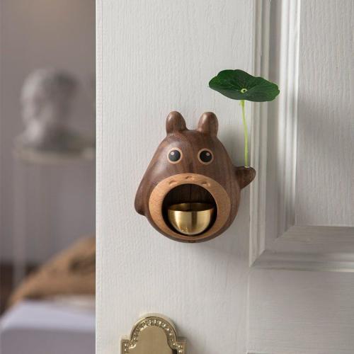 Handcrafted Wooden Totoro Doorbell With Metal Chime - MASU