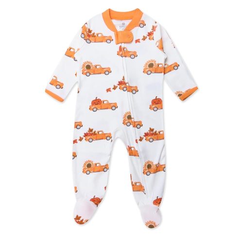 HonestBaby Baby Celebration Sleep & Play Footed One-Piece Pajama Sleeper 100% Organic Cotton