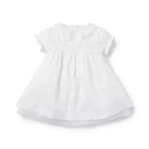 Newborn White Baby Lace Trim Party Dress by Janie and Jack