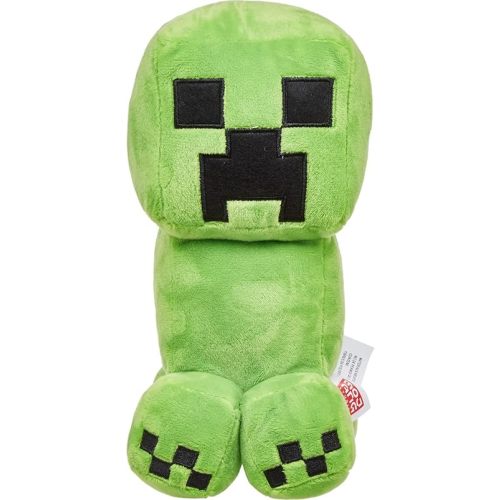Mattel Minecraft Basic 8-inch Plush Creeper Stuffed Animal Figure, Soft Doll Inspired by Video Game Character