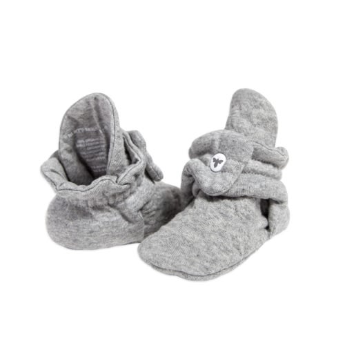 Quilted Bee Grey Organic Baby Booties | Burt's Bees Baby®