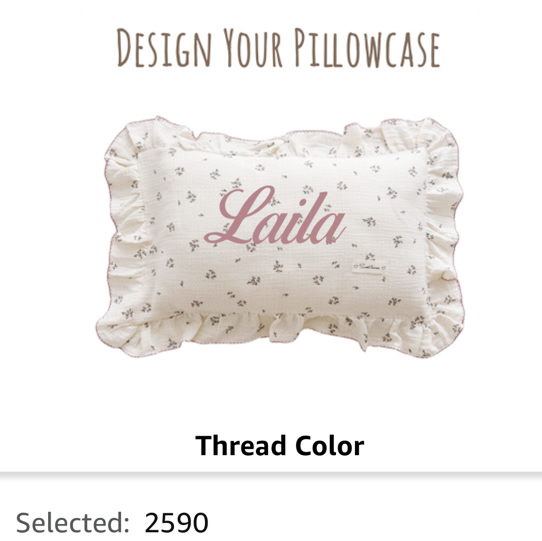 Personalized Embroidered Muslin Toddler Pillowcase with Custom Name