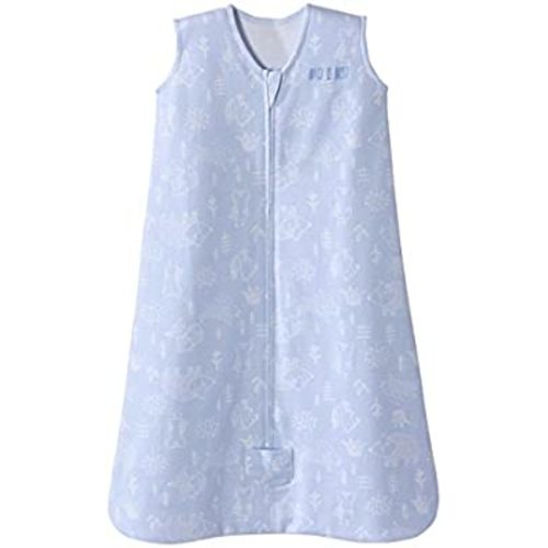 HALO Sleepsack 100% Cotton Wearable Blanket, TOG 0.5, Woodland Etch Blue, Size Small