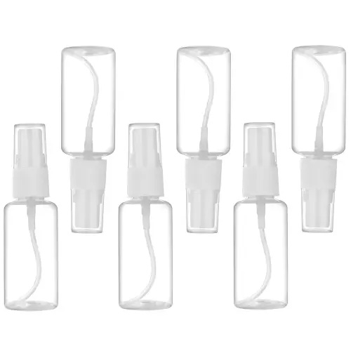 Spray Bottle, 1oz/30ml Small Plastic Fine Mist Spray Bottles, Mini Empty Travel Bottles with Funnels and Labels 6 Pack