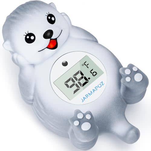 JARMAPOZ Baby Bath Thermometer - Water Thermometer for Baby Safety - Quick Read Floating Bathtub Toy in Fahrenheit & Celsius - Ideal for Infant, Newborn & Toddler Bath Time