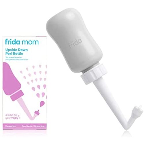 Frida Mom Upside Down Peri Bottle for Postpartum Care | The Original Fridababy MomWasher for Perineal Recovery and Cleansing After Birth. Color:Gray