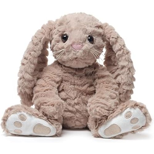 Bearington Java The Stuffed Easter Bunny, 10 Inch Stuffed Bunny Plush, Stuffed Easter Animals