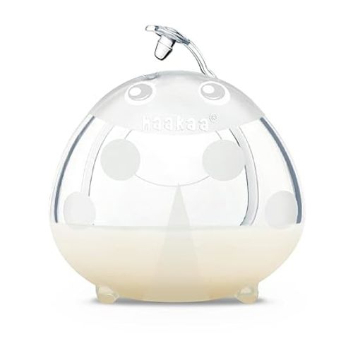 Haakaa Ladybug Milk Collector - Wearable Breast Shields Soft Nursing Cups Breast Milk Saver, Portable, Letdown Catcher Breastfeeding Essentials, 2.5oz/75ml, 1pc